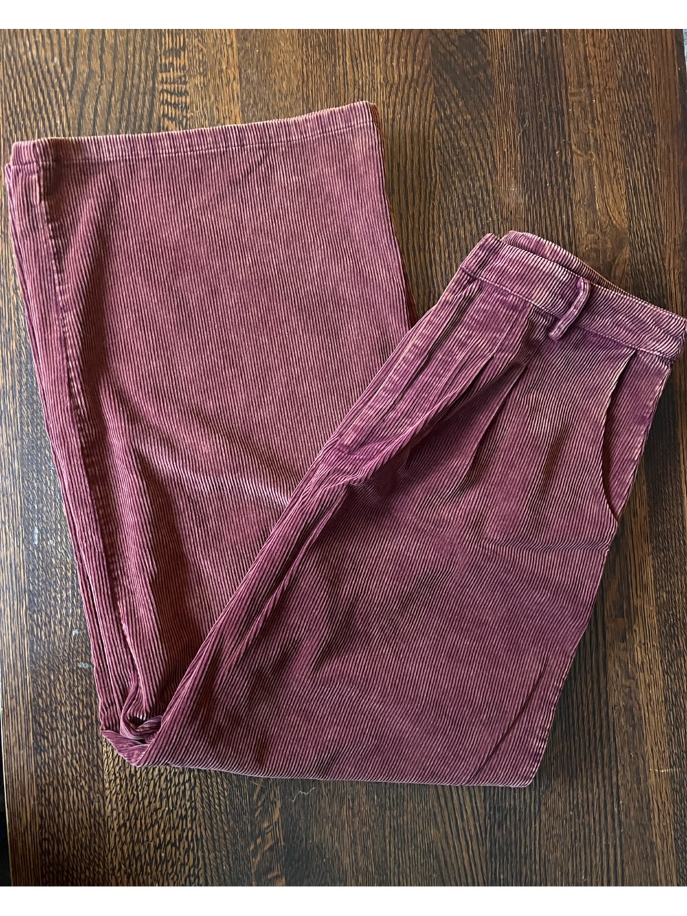 Sage The Label High Waist Wide Leg Corduroy Trousers